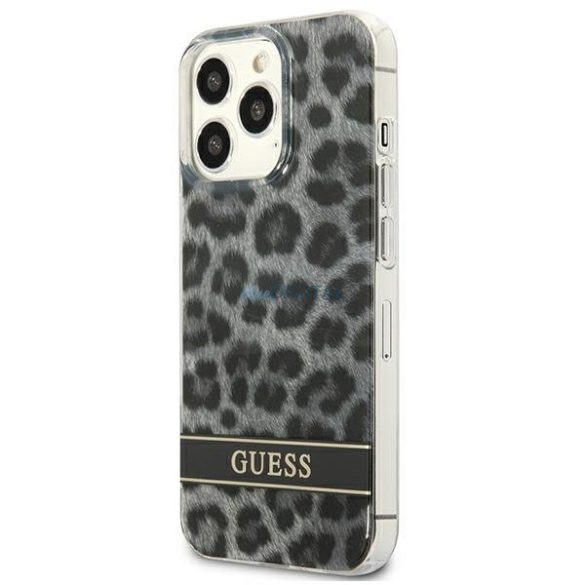 Guess GUHCP13LHSLEOK iPhone 13 Pro / 13 6.1 "szürke keménytok Leopard