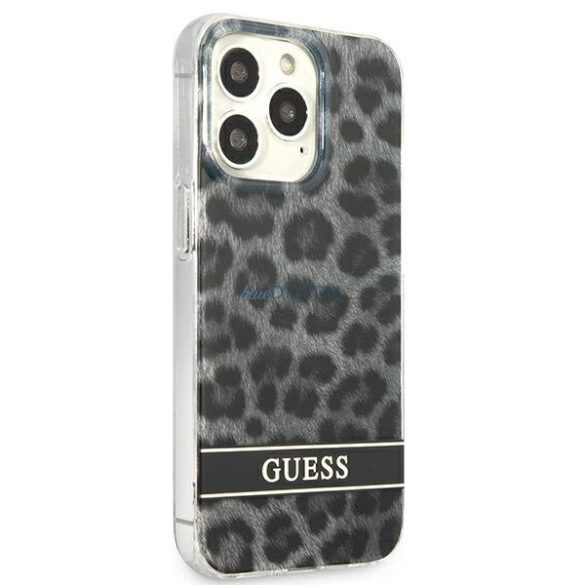 Guess GUHCP13LHSLEOK iPhone 13 Pro / 13 6.1 "szürke keménytok Leopard