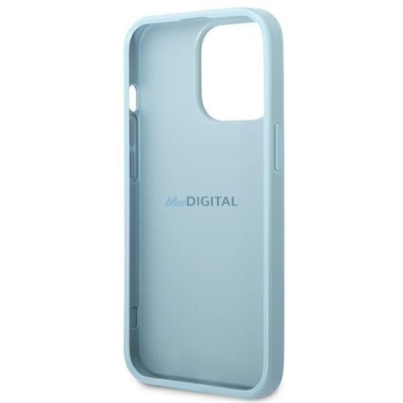 Guess GUHCP13LPS4MB iPhone 13 Pro / 13 6,1" kék keménytok Saffiano 4G kis fém logó