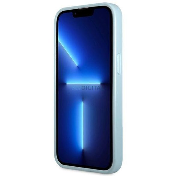 Guess GUHCP13XPS4MB iPhone 13 Pro Max 6,7" kék keménytok Saffiano 4G kis fém logó