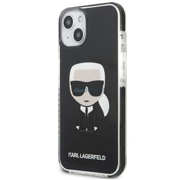 Karl Lagerfeld KLHCP13STPEIKK iPhone 13 mini 5,4" keménytok fekete Iconik Karl