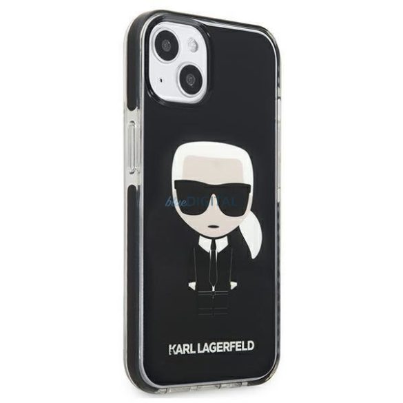 Karl Lagerfeld KLHCP13STPEIKK iPhone 13 mini 5,4" keménytok fekete Iconik Karl
