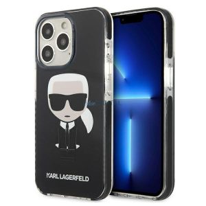 Karl Lagerfeld KLHCP13LTPEIKK iPhone 13 Pro / 13 6.1" keménytok fekete Iconik Karl Iconik Karl