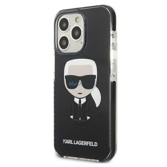 Karl Lagerfeld KLHCP13LTPEIKK iPhone 13 Pro / 13 6.1" keménytok fekete Iconik Karl Iconik Karl