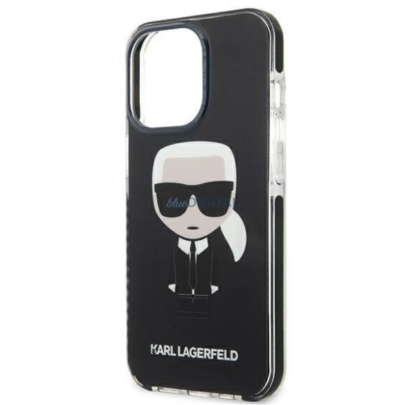 Karl Lagerfeld KLHCP13LTPEIKK iPhone 13 Pro / 13 6.1" keménytok fekete Iconik Karl Iconik Karl