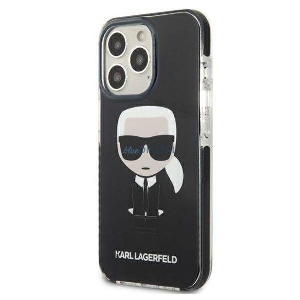 Karl Lagerfeld KLHCP13XTPEIKK iPhone 13 Pro Max 6,7" keménytok fekete Iconik Karl Iconik Karl