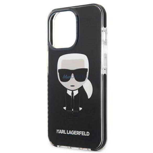 Karl Lagerfeld KLHCP13XTPEIKK iPhone 13 Pro Max 6,7" keménytok fekete Iconik Karl Iconik Karl