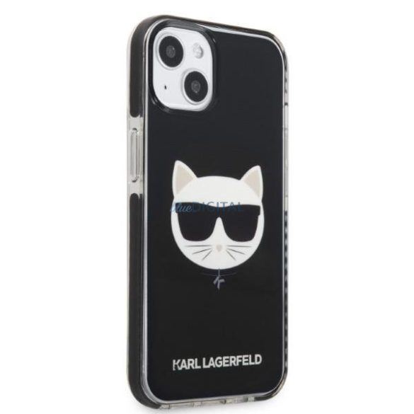 Karl Lagerfeld KLHCP13MTPECK iPhone 13 6.1" keménytok fekete/fekete Choupette Head