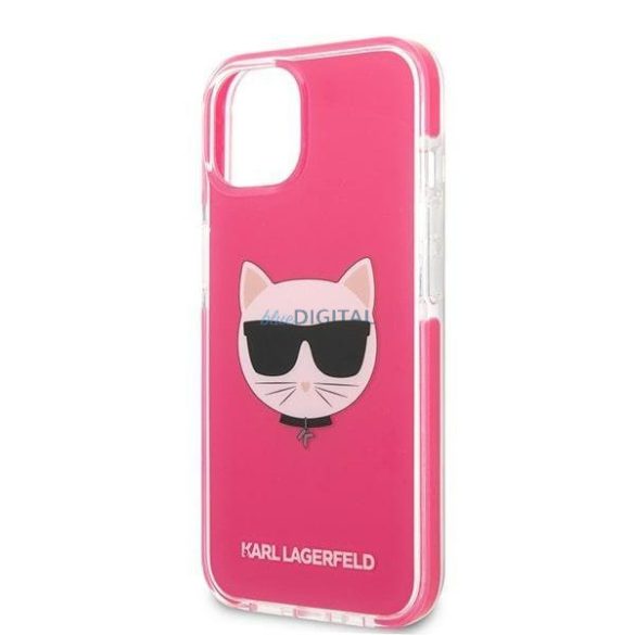 Karl Lagerfeld KLHCP13STPECPI iPhone 13 mini 5,4" keménytok fukszia Choupette Head