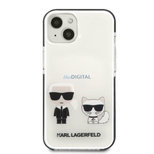 Karl Lagerfeld KLHCP13STPEKCW iPhone 13 mini 5.4" keménytok fehér/fehér Karl&Choupette