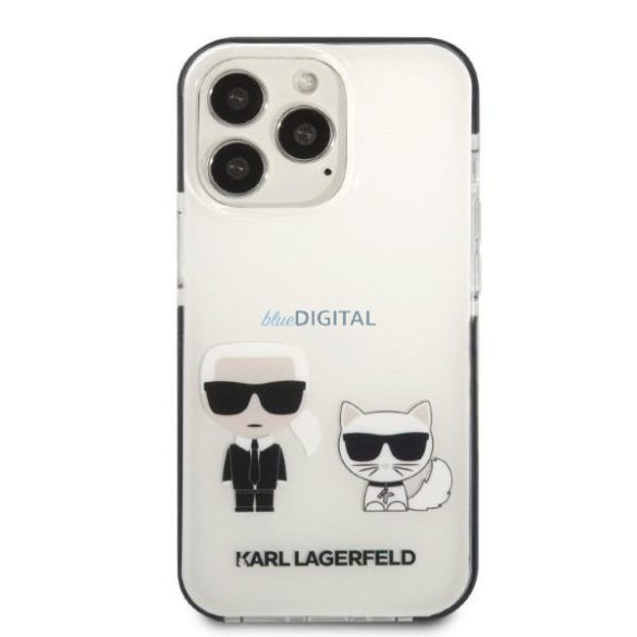 Karl Lagerfeld KLHCP13LTPEKCW iPhone 13 Pro / 13 6.1" keménytok fehér/fehér Karl&Choupette