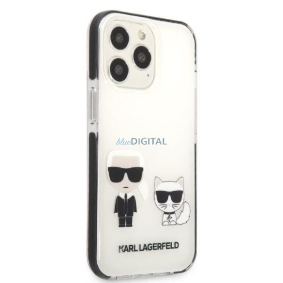 Karl Lagerfeld KLHCP13LTPEKCW iPhone 13 Pro / 13 6.1" keménytok fehér/fehér Karl&Choupette
