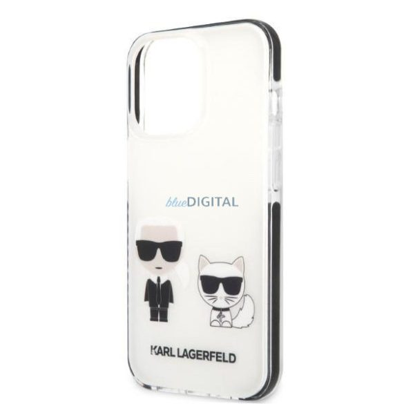 Karl Lagerfeld KLHCP13LTPEKCW iPhone 13 Pro / 13 6.1" keménytok fehér/fehér Karl&Choupette