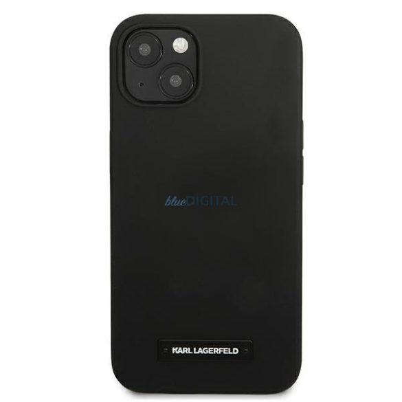 Karl Lagerfeld KLHCP13MSLMP1K iPhone 13 6.1 "kemény tok fekete szilikon plakett