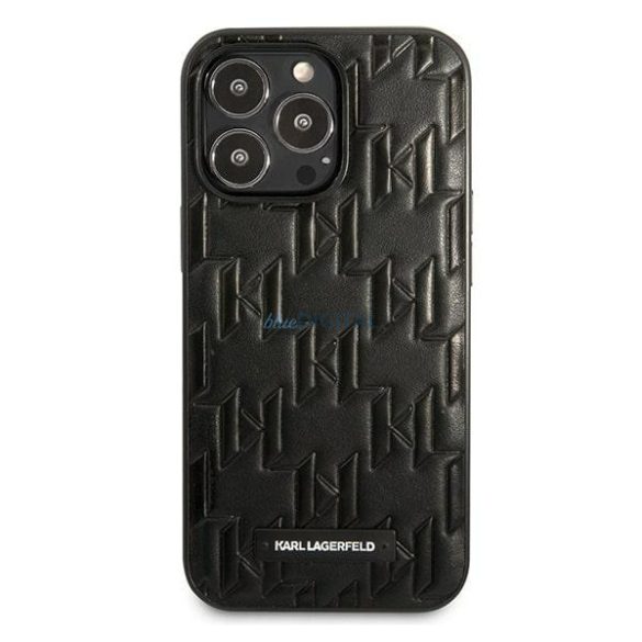 Karl Lagerfeld KLHCP13LMNMP1K iPhone 13 Pro / 13 6,1" kemény tok fekete Monogram plakett