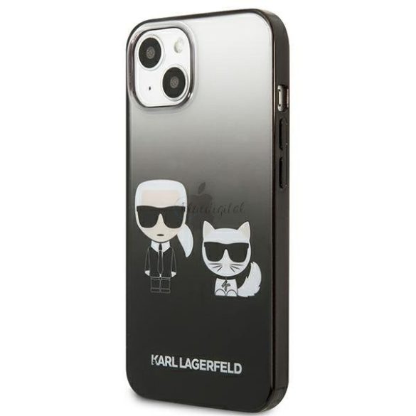 Karl Lagerfeld KLHCP13STGKCK iPhone 13 mini 5,4 "kemény tok fekete Gradient Ikonik Karl & Choupette Ikonik Karl & Choupette
