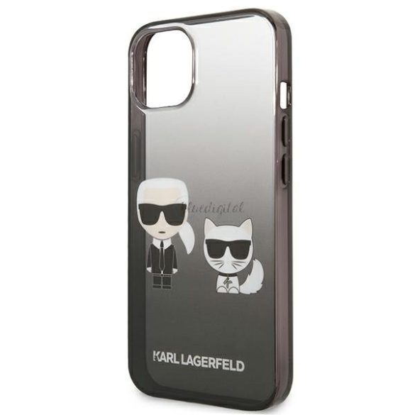 Karl Lagerfeld KLHCP13STGKCK iPhone 13 mini 5,4 "kemény tok fekete Gradient Ikonik Karl & Choupette Ikonik Karl & Choupette