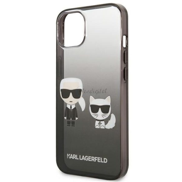 Karl Lagerfeld KLHCP13MTGKCK iPhone 13 6,1 "keménytok fekete Gradient Ikonik Karl & Choupette Ikonik Karl & Choupette