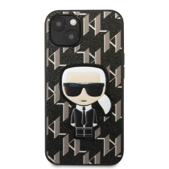 Karl Lagerfeld KLHCP13MPMNIKBK iPhone 13 6.1" keménytok fekete/fekete Monogram Ikonik Patch