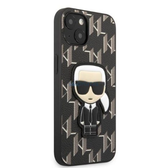 Karl Lagerfeld KLHCP13MPMNIKBK iPhone 13 6.1" keménytok fekete/fekete Monogram Ikonik Patch