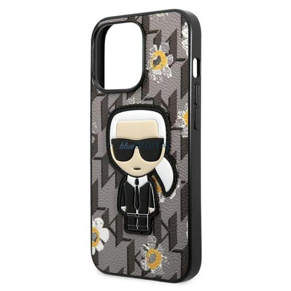 Karl Lagerfeld KLHCP13LPMNFIK1 iPhone 13 Pro / 13 6,1" szürke Virág ikonikus Karl