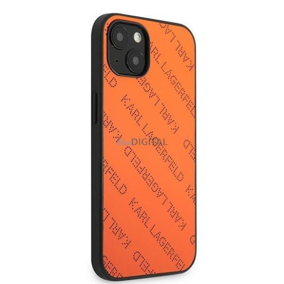 Karl Lagerfeld KLHCP13SPTLO iPhone 13 mini 5,4 "hardcase narancssárga perforált Allover