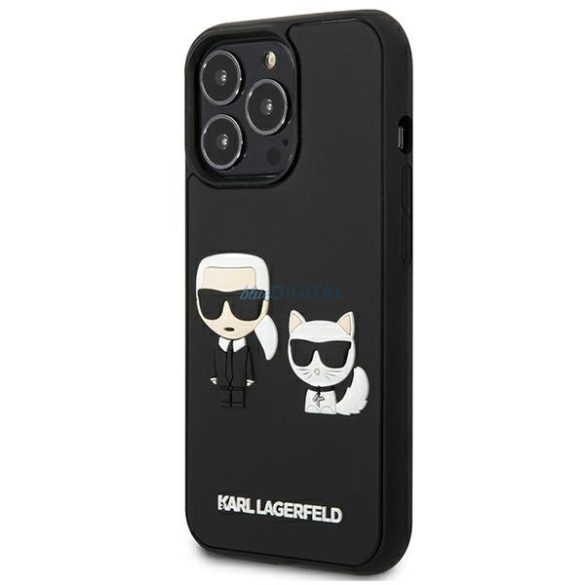 Karl Lagerfeld KLHCP13L3DRKCK iPhone 13 Pro / 13 6.1 "fekete keménytok Karl & Choupette Ikonik 3D