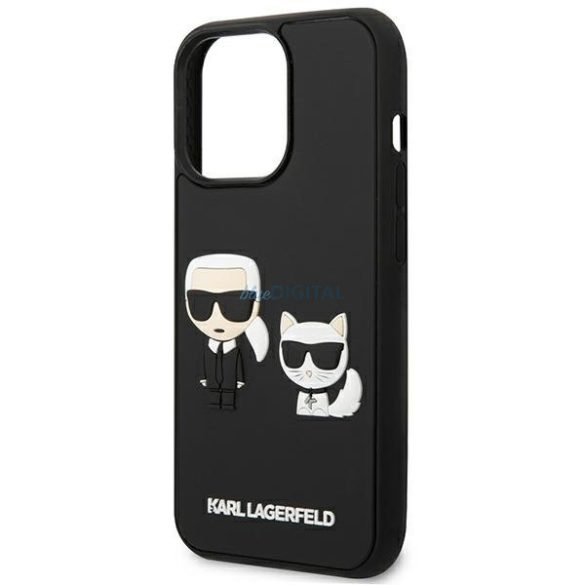 Karl Lagerfeld KLHCP13L3DRKCK iPhone 13 Pro / 13 6.1 "fekete keménytok Karl & Choupette Ikonik 3D