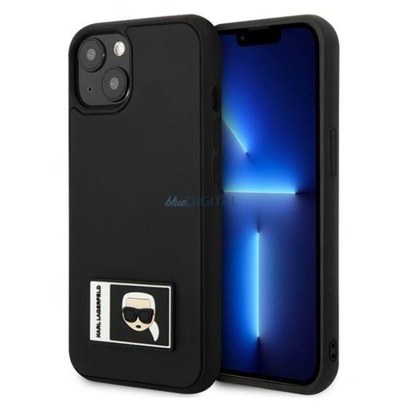 Karl Lagerfeld KLHCP13S3DKPK iPhone 13 mini 5,4" fekete keménytok Ikonik Patch