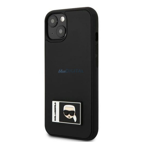 Karl Lagerfeld KLHCP13S3DKPK iPhone 13 mini 5,4" fekete keménytok Ikonik Patch