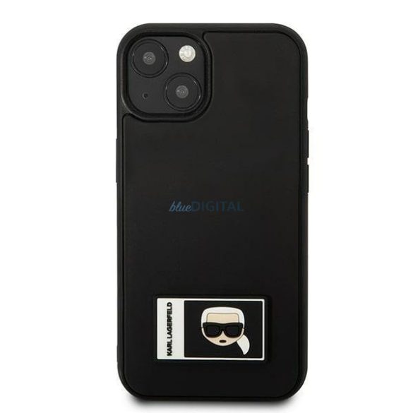 Karl Lagerfeld KLHCP13S3DKPK iPhone 13 mini 5,4" fekete keménytok Ikonik Patch