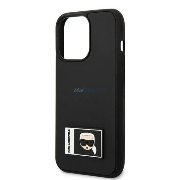 Karl Lagerfeld KLHCP13L3DKPK iPhone 13 Pro / 13 6,1" fekete kemény tok Ikonik Patch