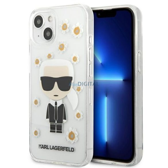 Karl Lagerfeld KLHCP13SHFLT iPhone 13 mini 5.4 "átlátszó Virág Ikonik Karl