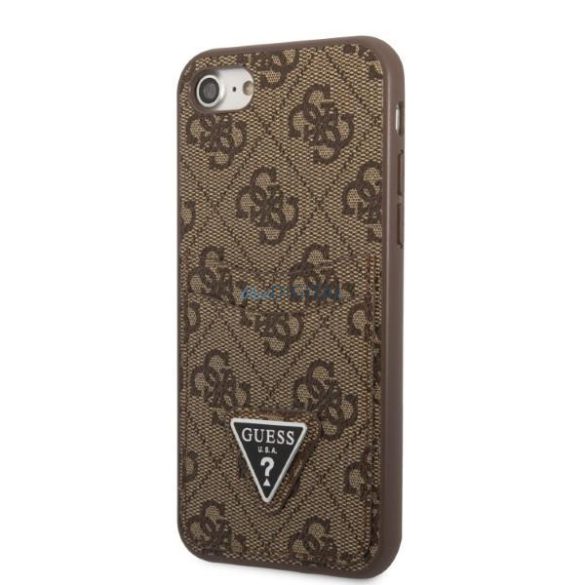 Guess GUHCI8P4TPW iPhone 7/8 SE 2020 / SE 2022 keménytok barna/barna keménytok 4G Triangle Logo Cardslot