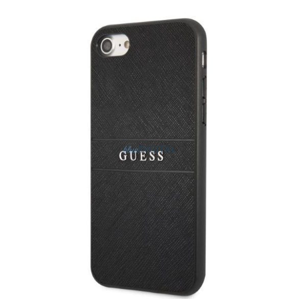 Guess GUHCI8PSASBBK iPhone 7/8 / SE 2020 / SE 2022 fekete/fekete szafiano szíj