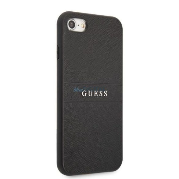 Guess GUHCI8PSASBBK iPhone 7/8 / SE 2020 / SE 2022 fekete/fekete szafiano szíj