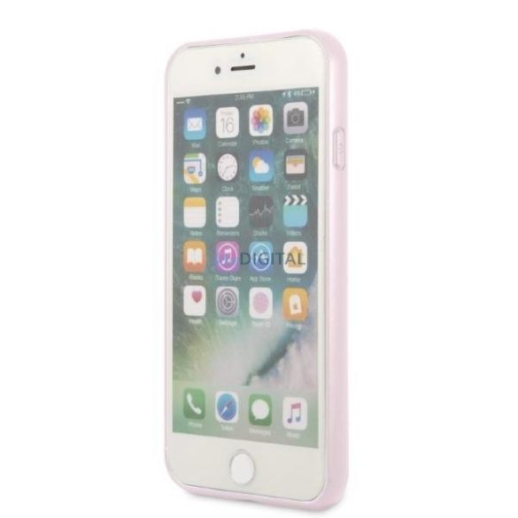 Guess GUHCI8PSASBPU iPhone 7/8 / SE 2020 / SE 2022 keménytok lila szafiano forró bélyegzés és fém logó