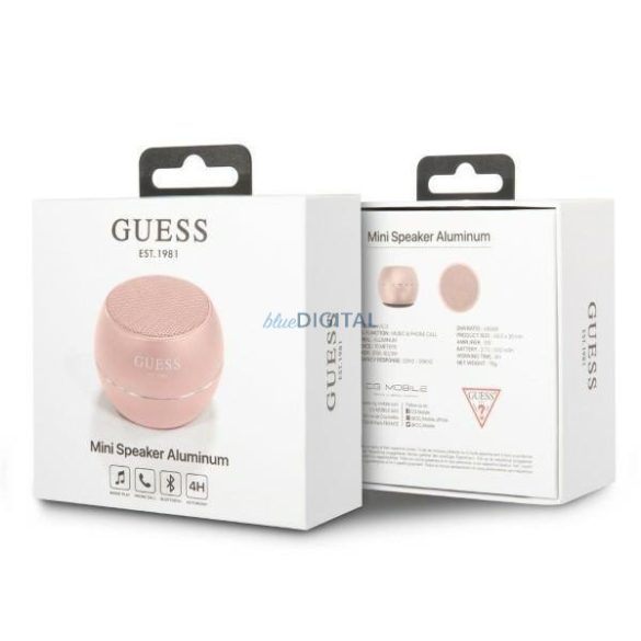 Guess Bluetooth hangszóró GUWSALGEP hangszóró mini rózsaszín