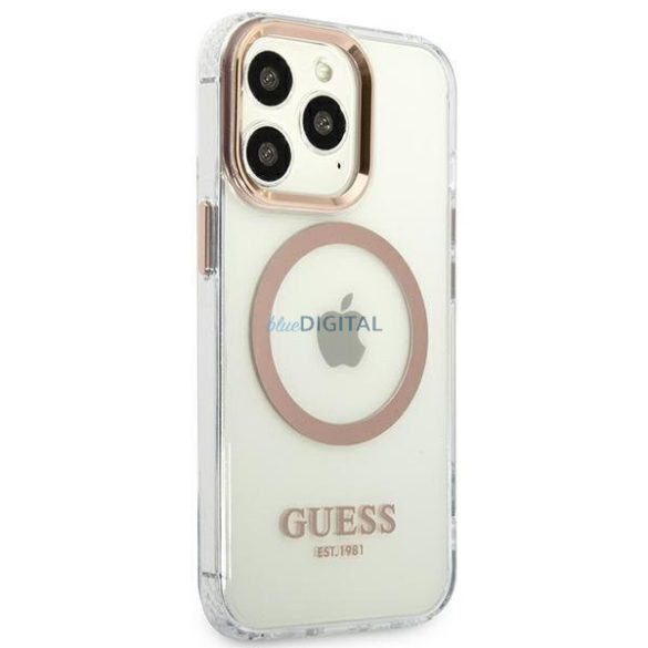 Guess GUHMP13XHTRMD iPhone 13 Pro Max 6.7 "arany kemény tok fém kontúr Magsafe