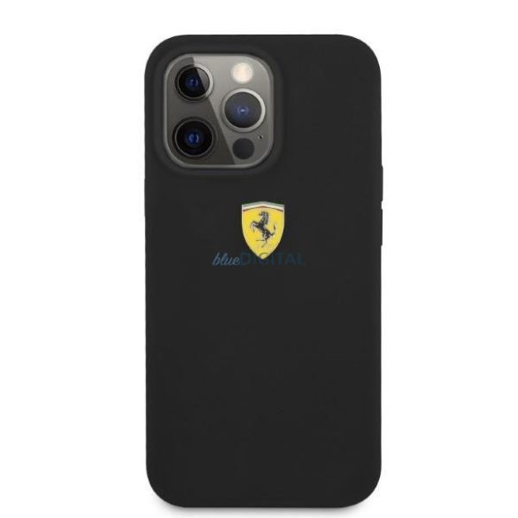 Ferrari FESSIHMP13LBK iPhone 13 Pro / 13 6,1" fekete keménytok szilikon MagSafe szilikon