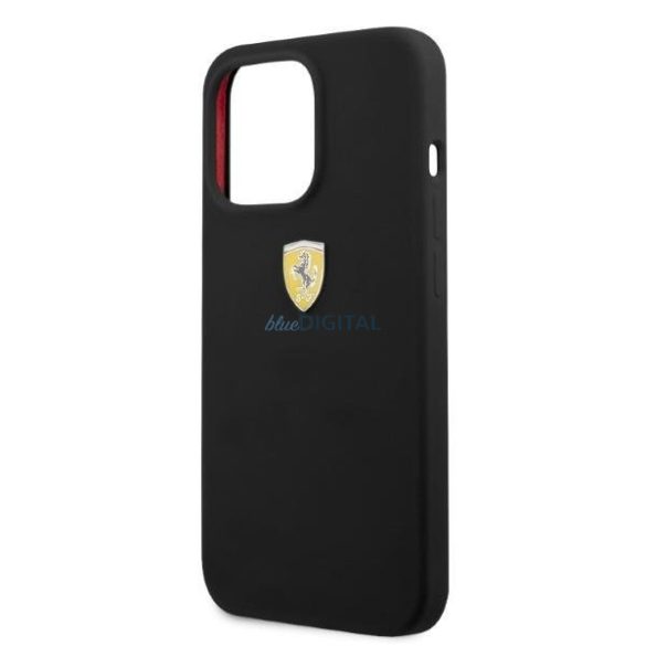 Ferrari FESSIHMP13XBK iPhone 13 Pro Max 6.7" fekete keménytok szilikon MagSafe szilikon