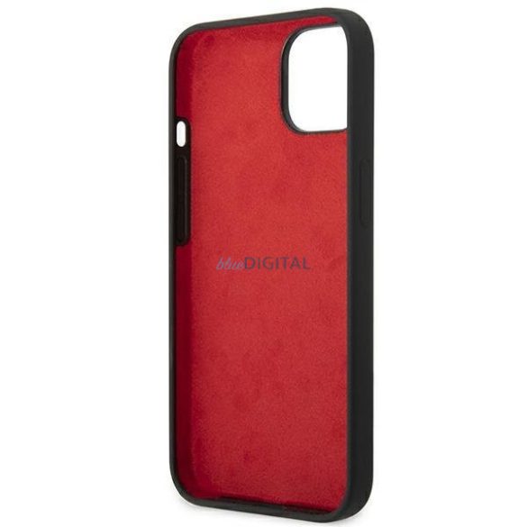 Ferrari FEHCP14MSIBBK iPhone 14 Plus 6,7" fekete keménytok szilikon fém logóval