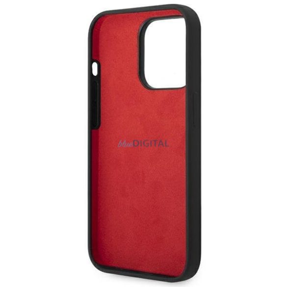 Ferrari FEHCP14XSIBBK iPhone 14 Pro Max 6.7" fekete keménytok szilikon fém logó