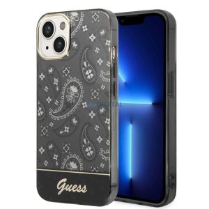 Guess GUHCP14MHGBNHK iPhone 14 Plus 6.7" fekete/fekete keménytok Bandana paisley