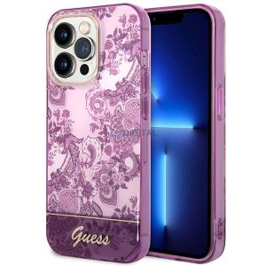 Guess GUHCP14LHGPLHF iPhone 14 Pro 6.1" fukszia/fukszia keménytok Porcelán kollekció