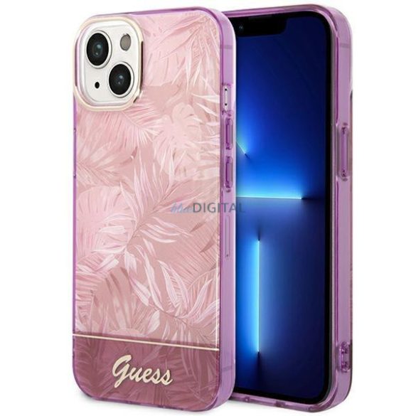 Guess GUHCP14MHGGJGHP iPhone 14 Plus 6,7" rózsaszín keménytok Jungle kollekció