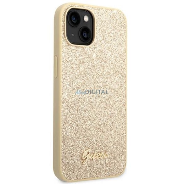 Guess GUHCP14SHGGSHD Glitter Script tok iPhone 14 - arany