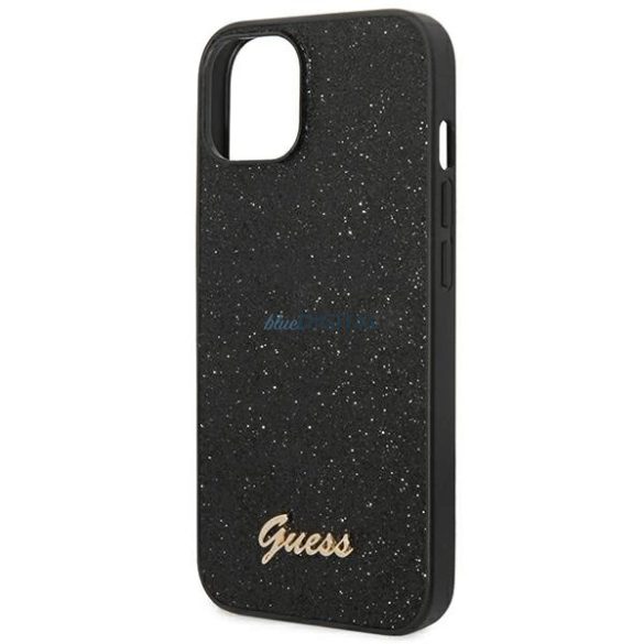 Guess GUHCP14MHGGSHK Glitter Script tok iPhone 14 Plus - fekete