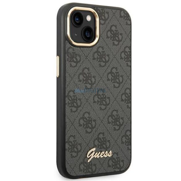 Guess GUHCP14MHG4SHK iPhone 14 Plus 6,7" fekete kemény tok 4G Vintage arany logóval