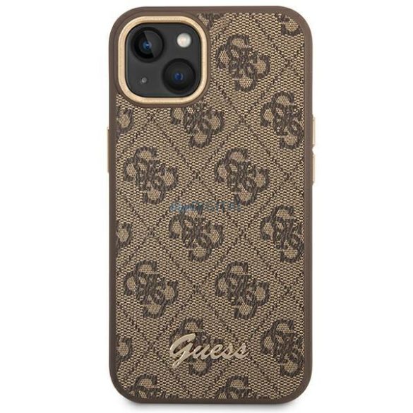 Guess GUHCP14MHG4SHW iPhone 14 Plus 6,7" barna kemény tok 4G Vintage Gold logo